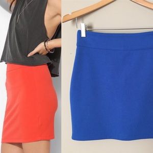 Urban Outfitters Silence + Noice Blue Ponte Skirt